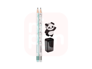 Kit Lápis HB 3 Peças Panda